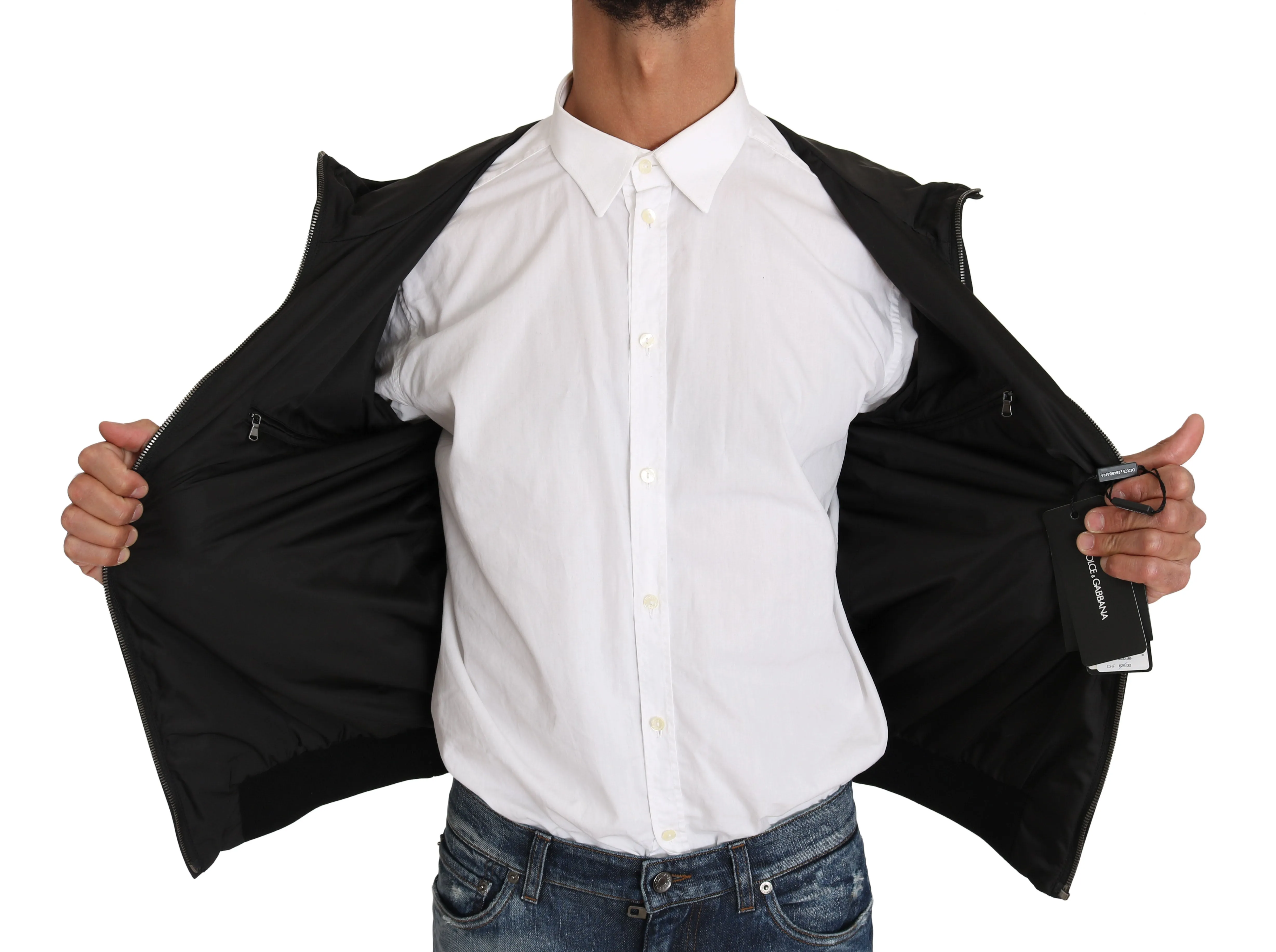 Black Hooded Palm Car Windbreaker Jacket