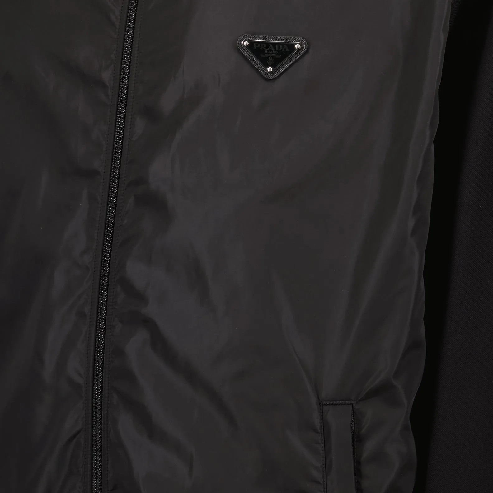 Black Re-Nylon Windbreaker
