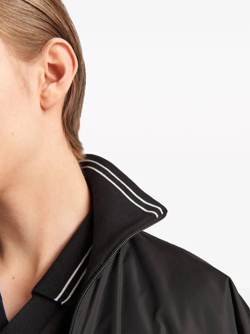 Black Re-Nylon Windbreaker