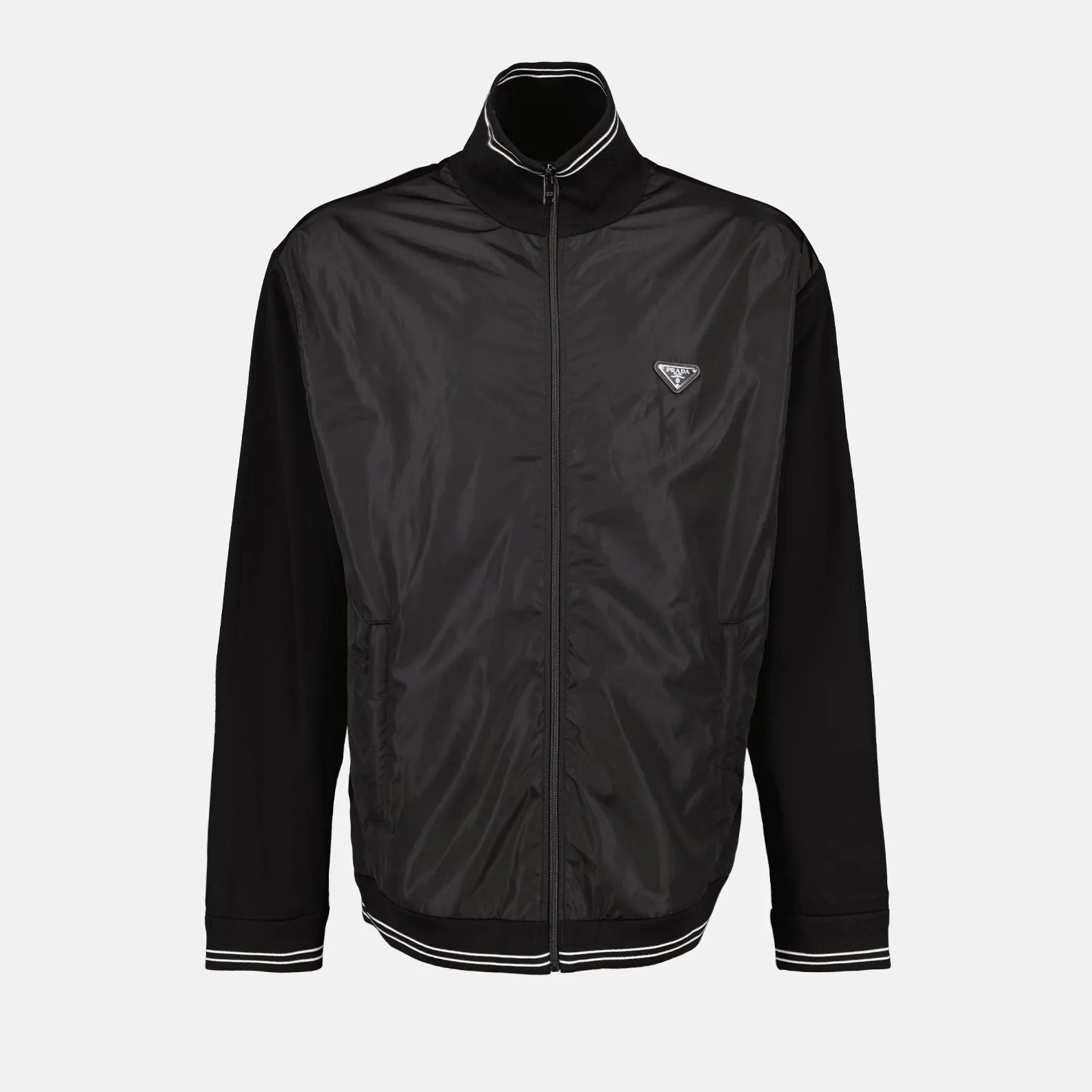 Black Re-Nylon Windbreaker