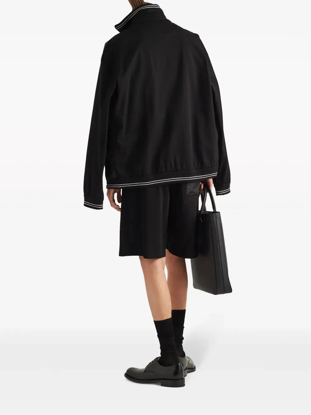 Black Re-Nylon Windbreaker
