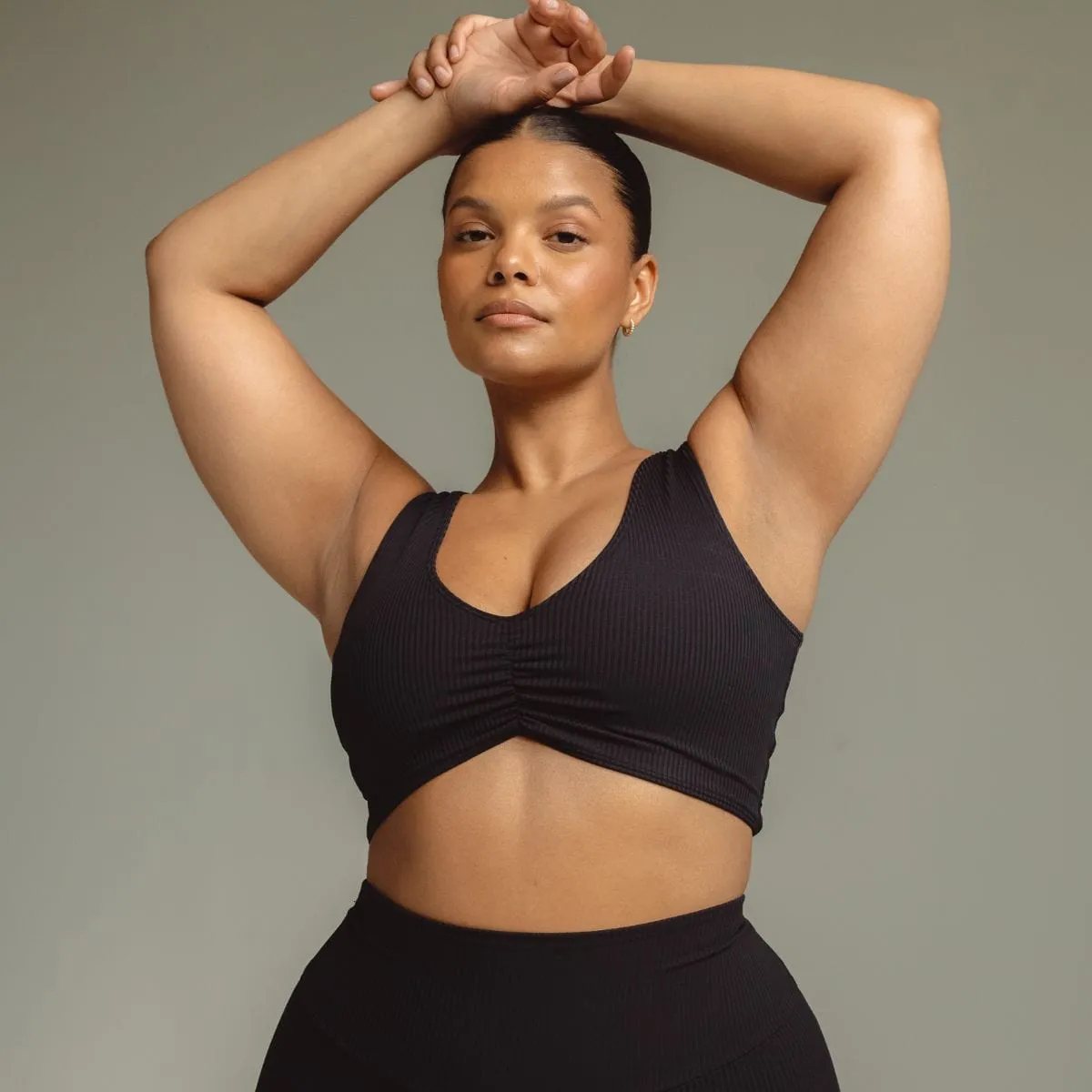 Black Rib Kim Variation Bikini Top
