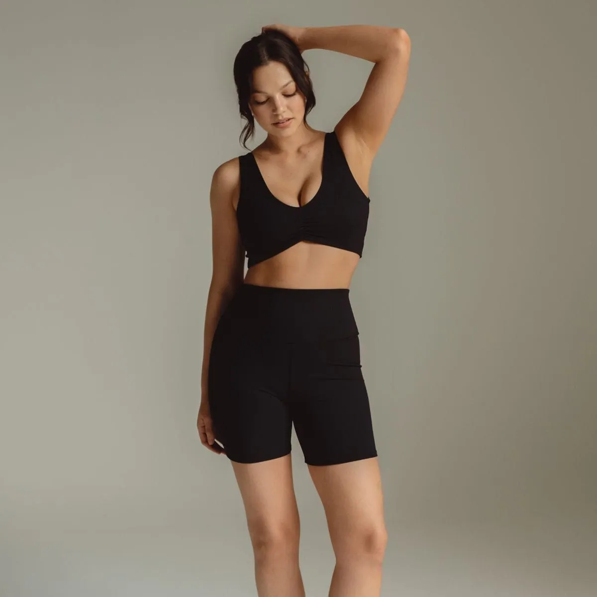 Black Rib Kim Variation Bikini Top