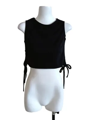 Black Ribbed Knit Top
