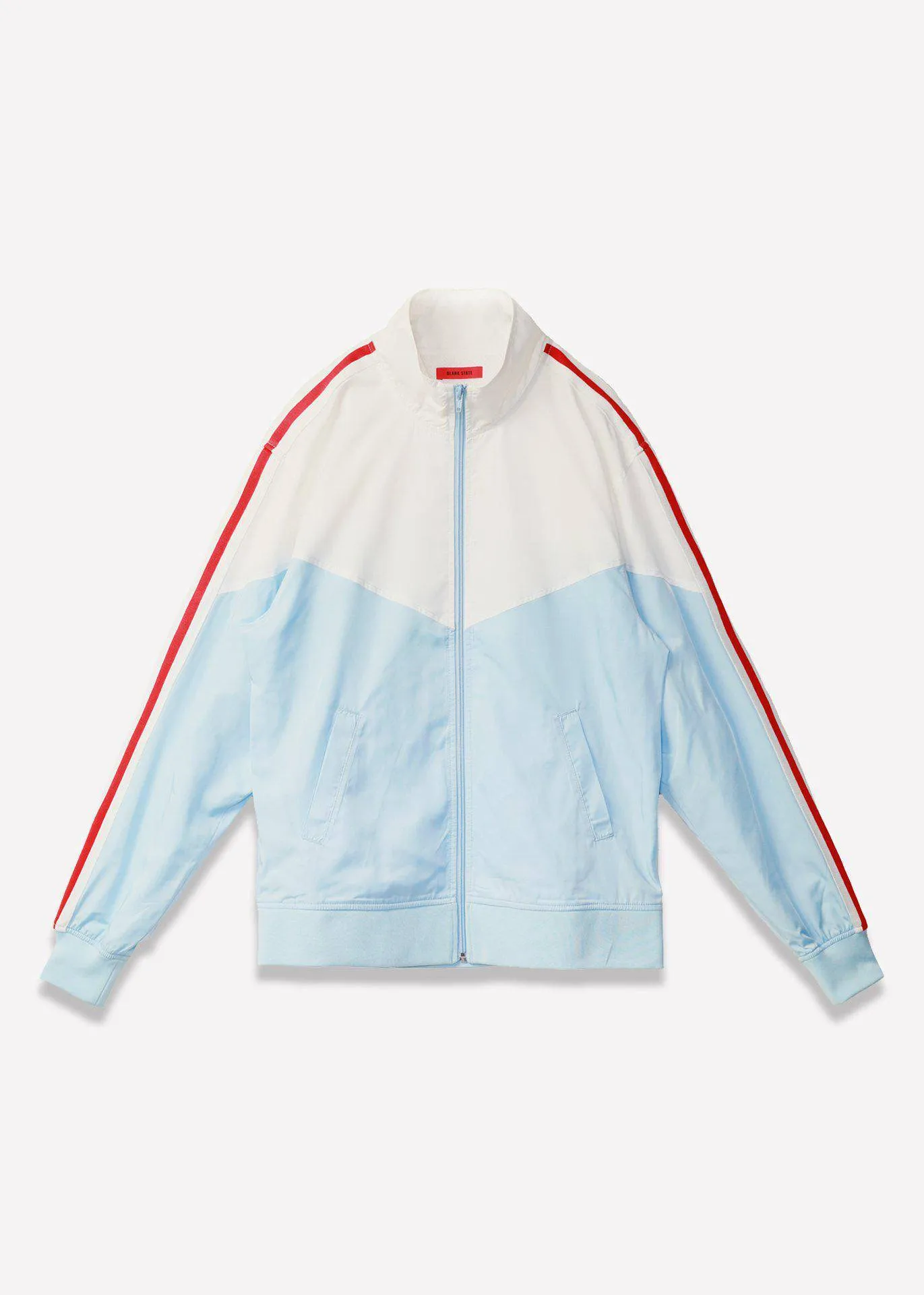 Blank State Men's Retro Swishy Track Jacket in Sky Blue by Shop at Konus