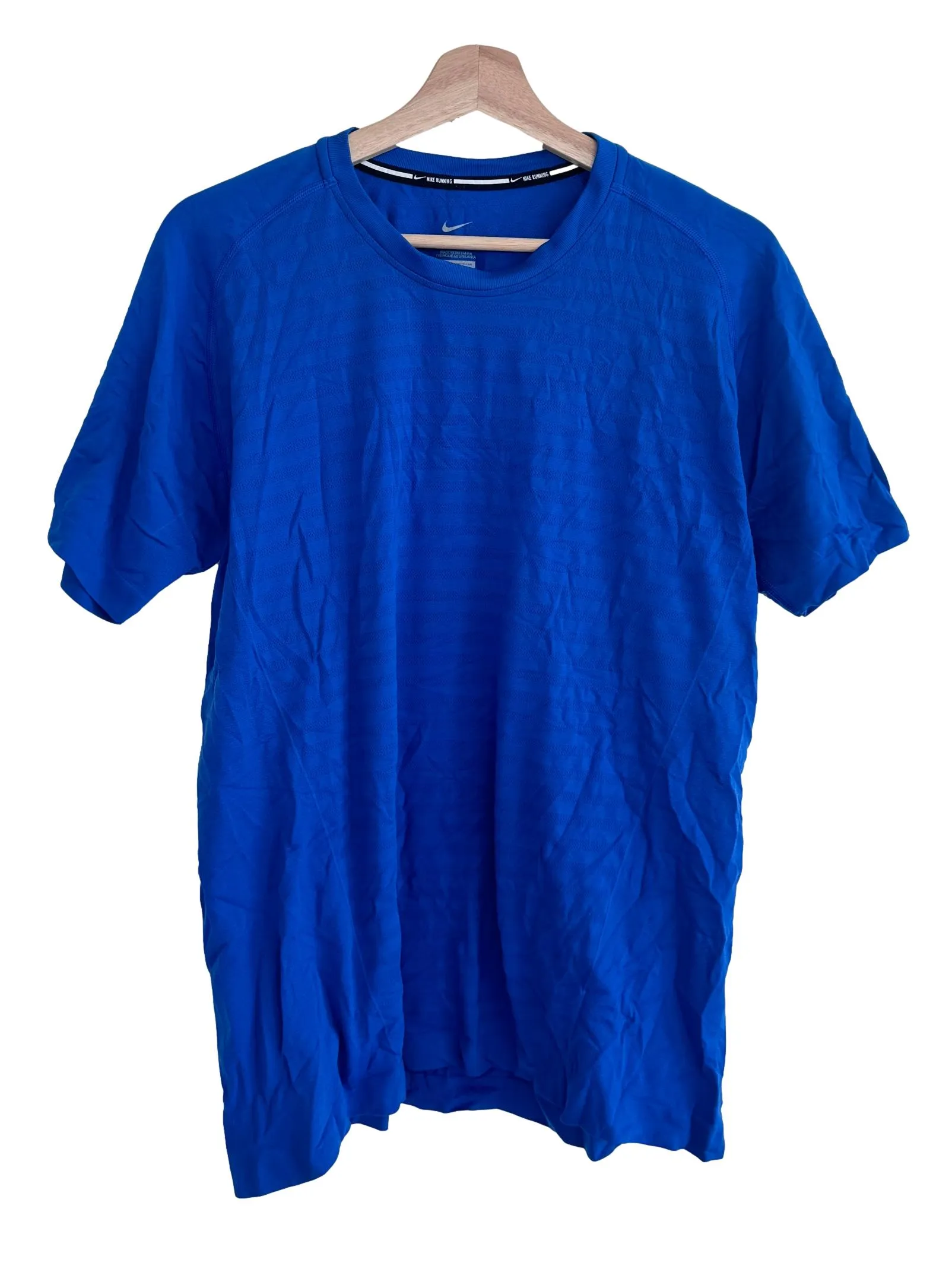 Blue Crew Neck Dri Fit Tee
