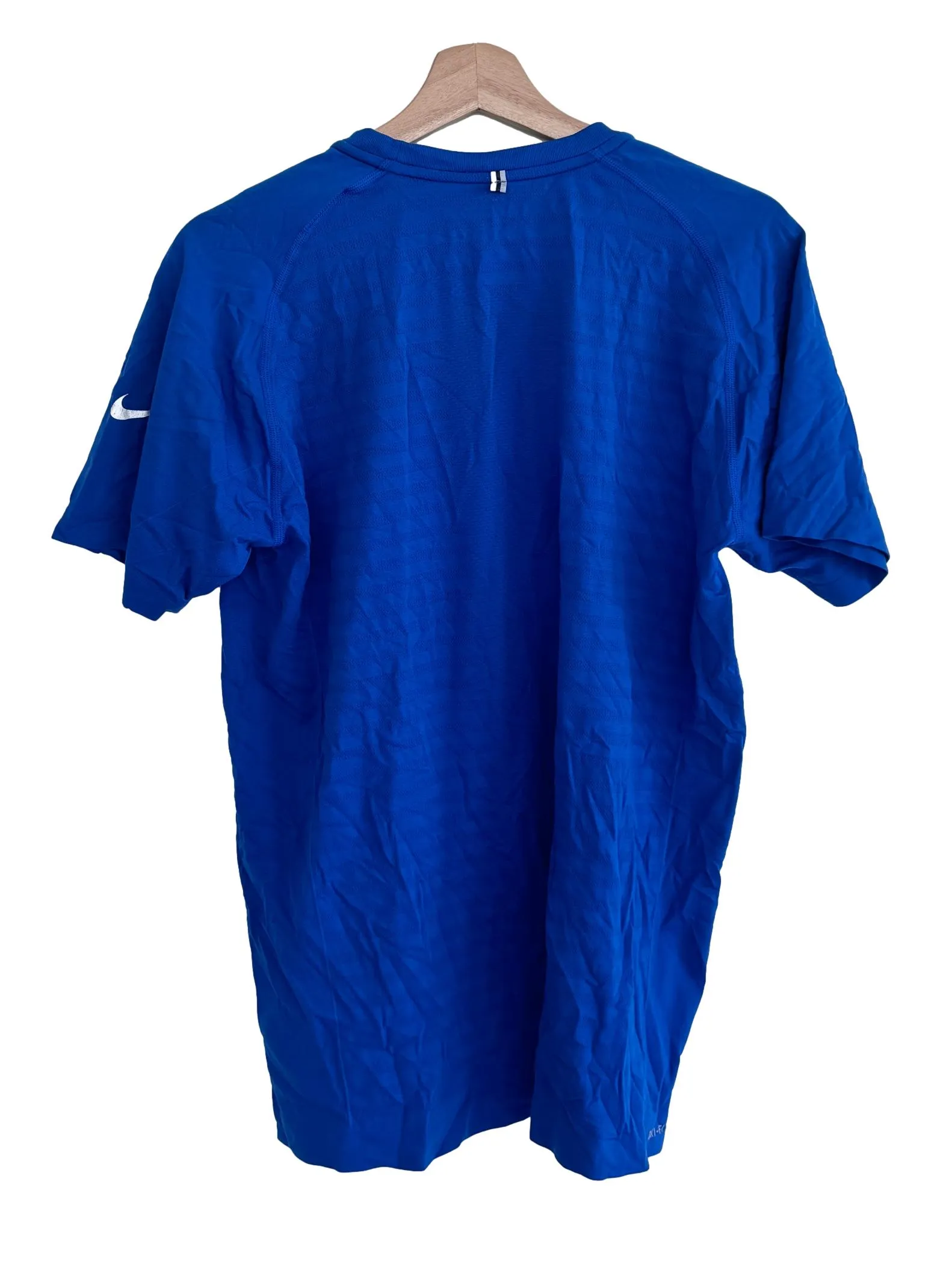 Blue Crew Neck Dri Fit Tee