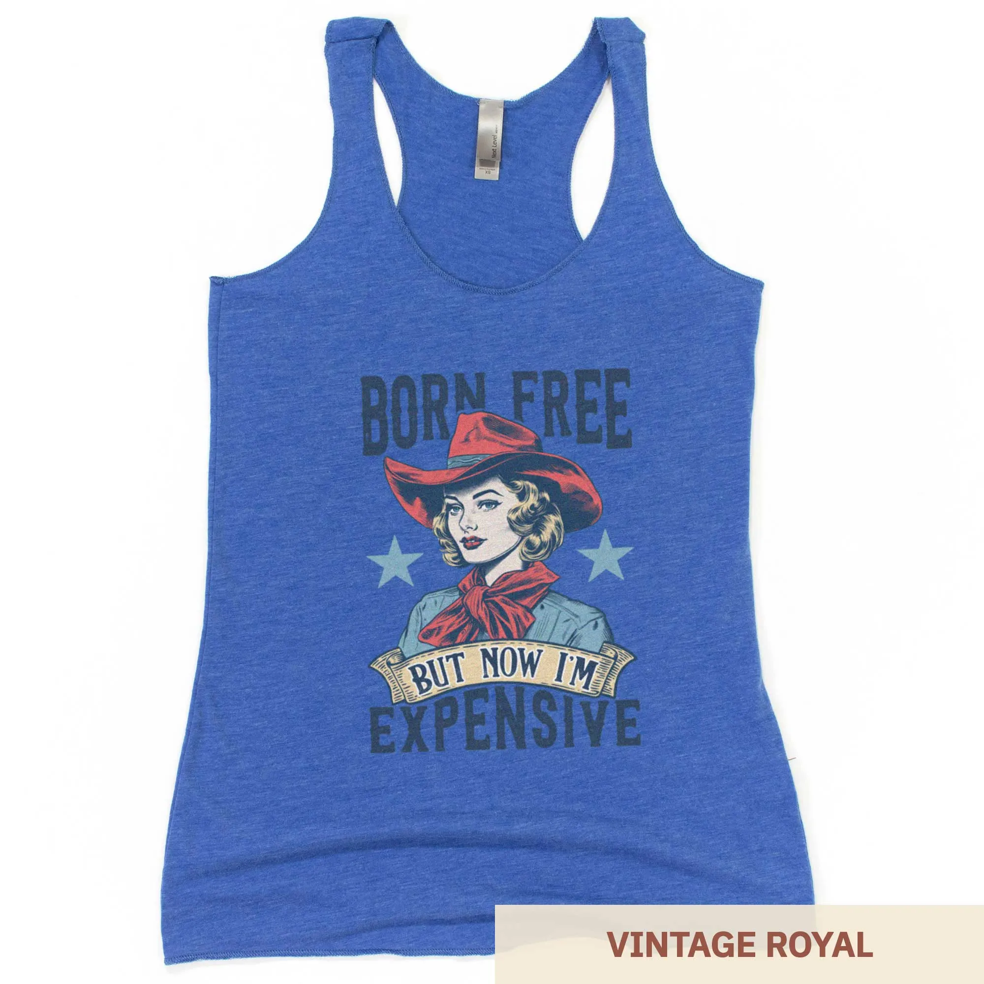 Born Free But Now I'm Expensive - Women's Triblend Racerback Tank