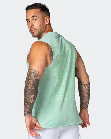 Box Wave Vintage Tank - Washed Pastel Green