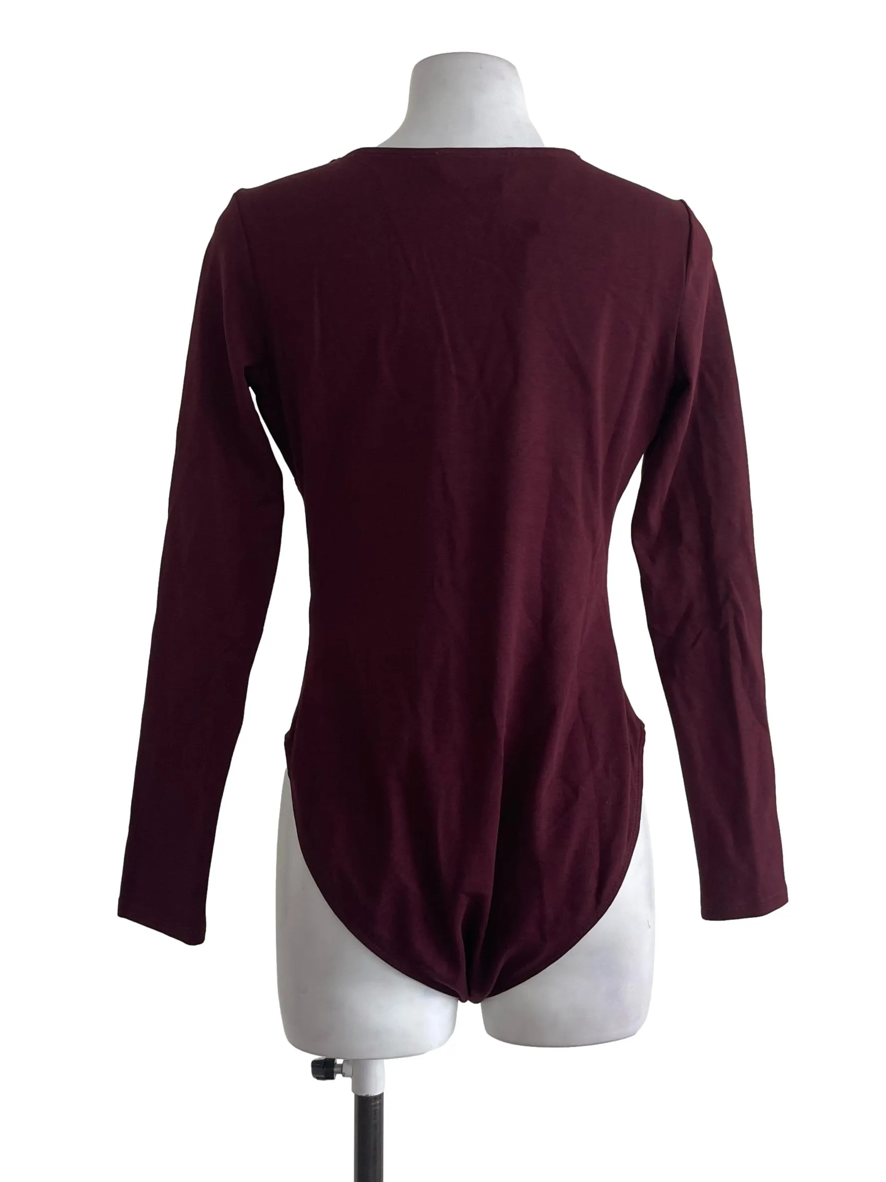 Burgundy Long Sleeve Bodysuit