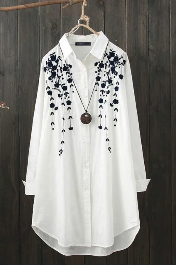 Buttocks Floral Printing Shirt