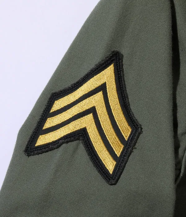 Buzz Rickson's SHIRT MAN'S COTTON SATEEN OLIVE GREEN SHADE107 “DEMILITARIZED ZONE”