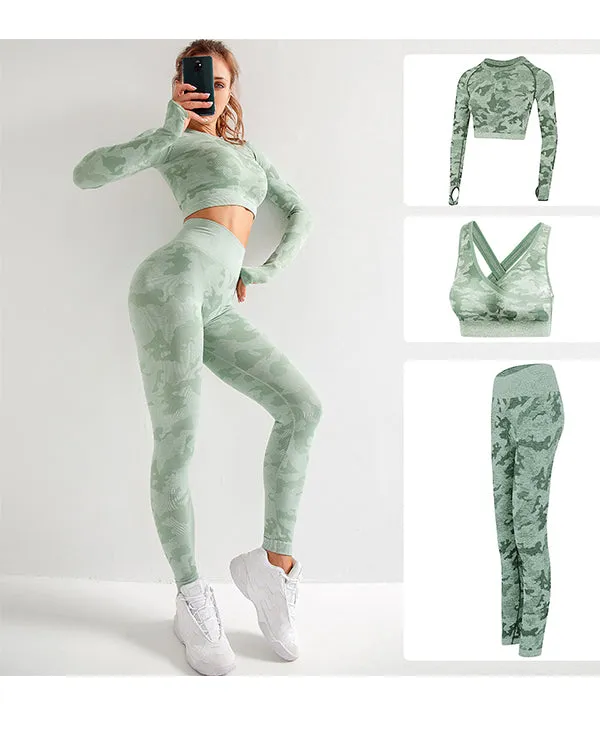 Camouflage Print Gym Sets