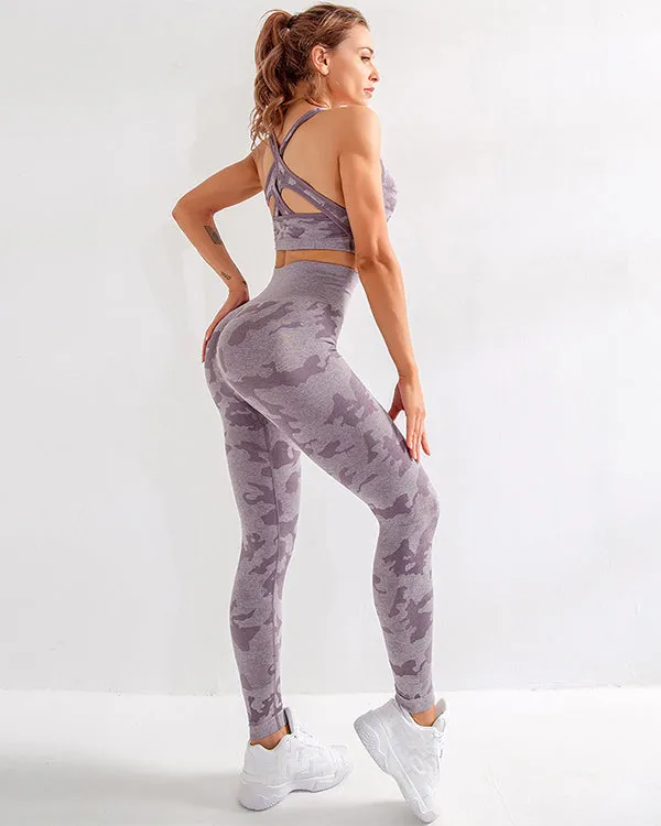 Camouflage Print Gym Sets