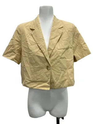 Canary Yellow Cropped Blazer Top LB
