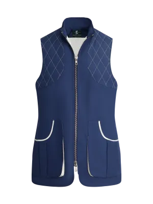 CDC Quilted Banks in Navy and White