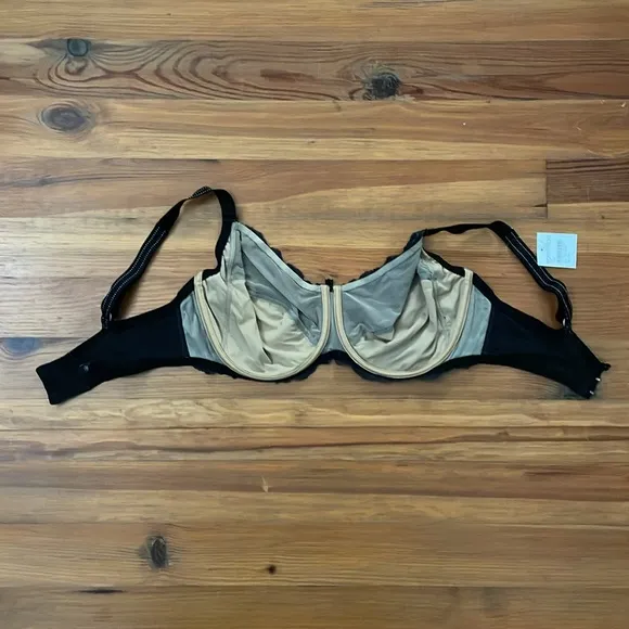 Chantelle Rive Gauche Full Coverage Unlined Black Bra Womens Size 36G 36DDDD NEW