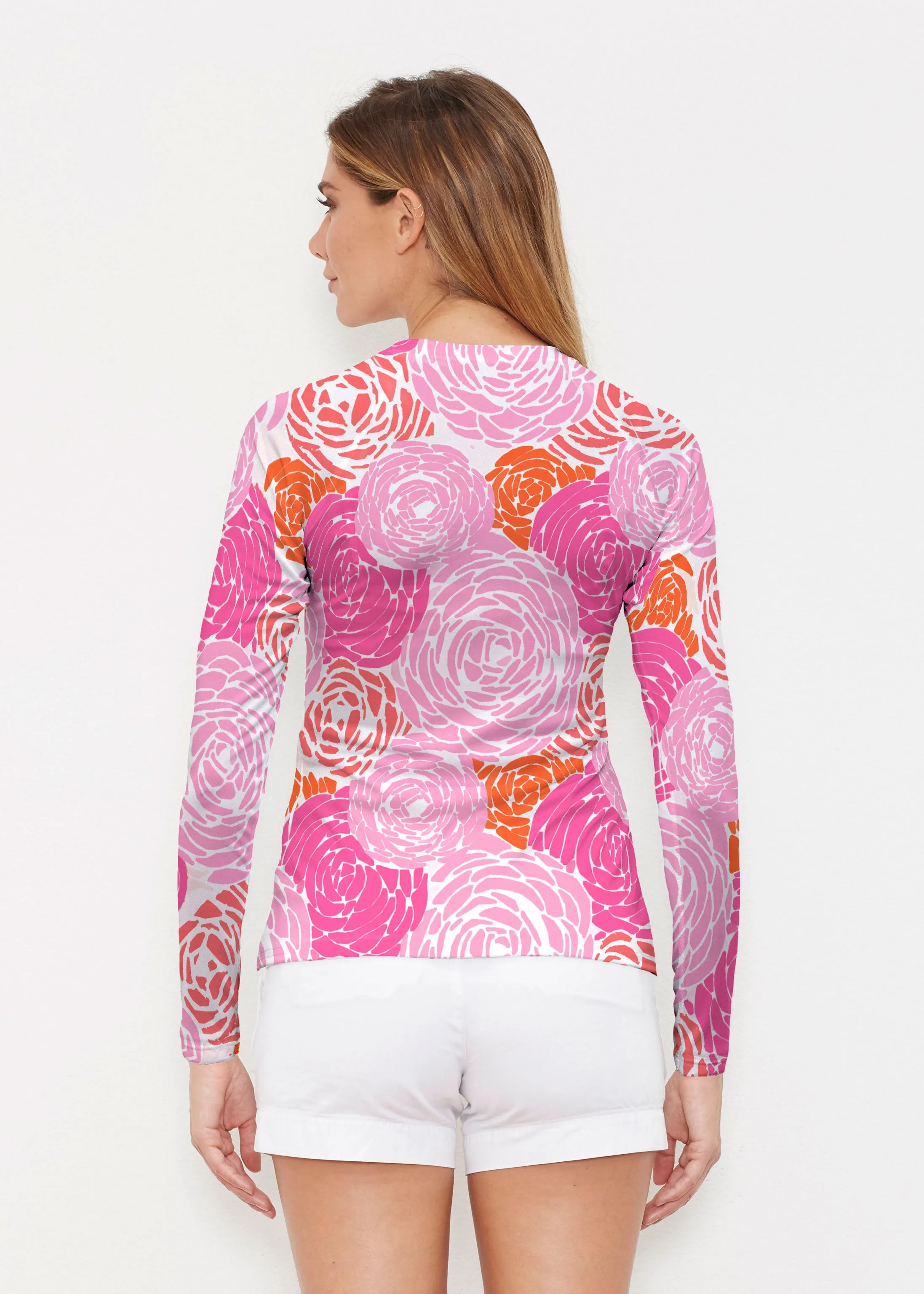 Chrysanthemum Pink (4074) ~ Long Sleeve Rash Guard