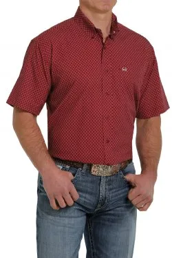 CLMTW1704095 Cinch Shirt S/S ArenaFlex Diamond Print