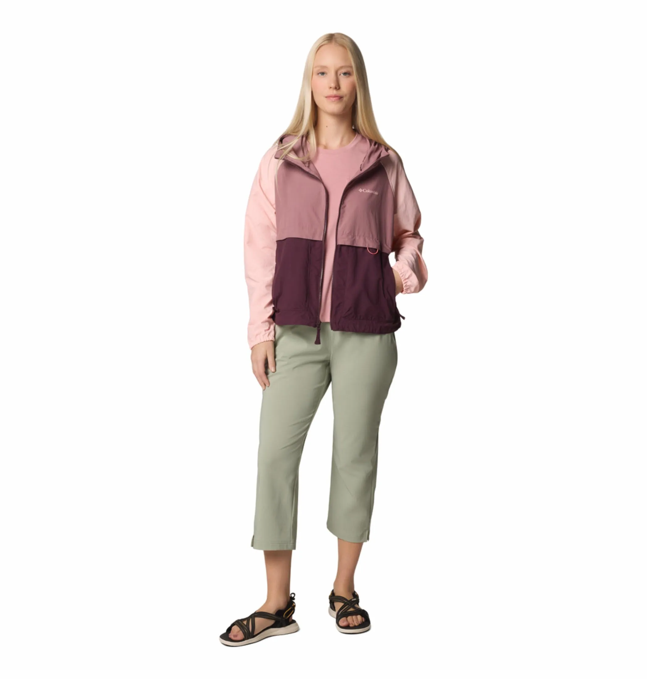 Columbia Womens Pink Omni-Shield Spire Valley Wind and Water Resistant Jacket
