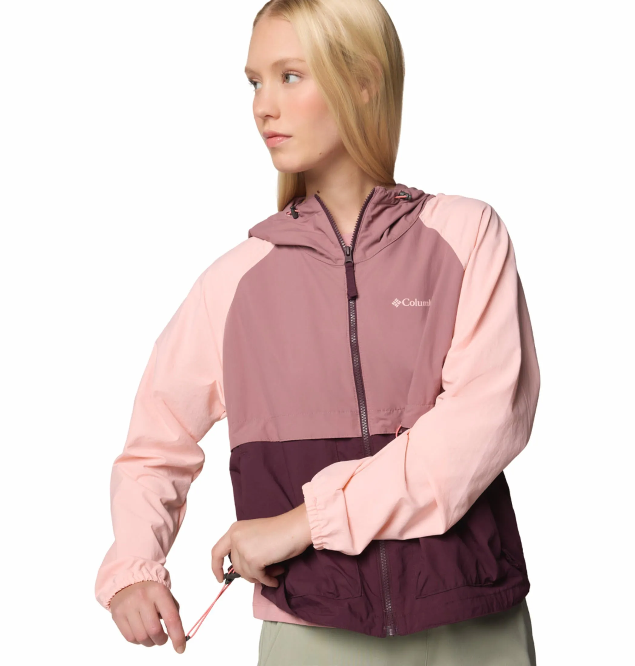 Columbia Womens Pink Omni-Shield Spire Valley Wind and Water Resistant Jacket