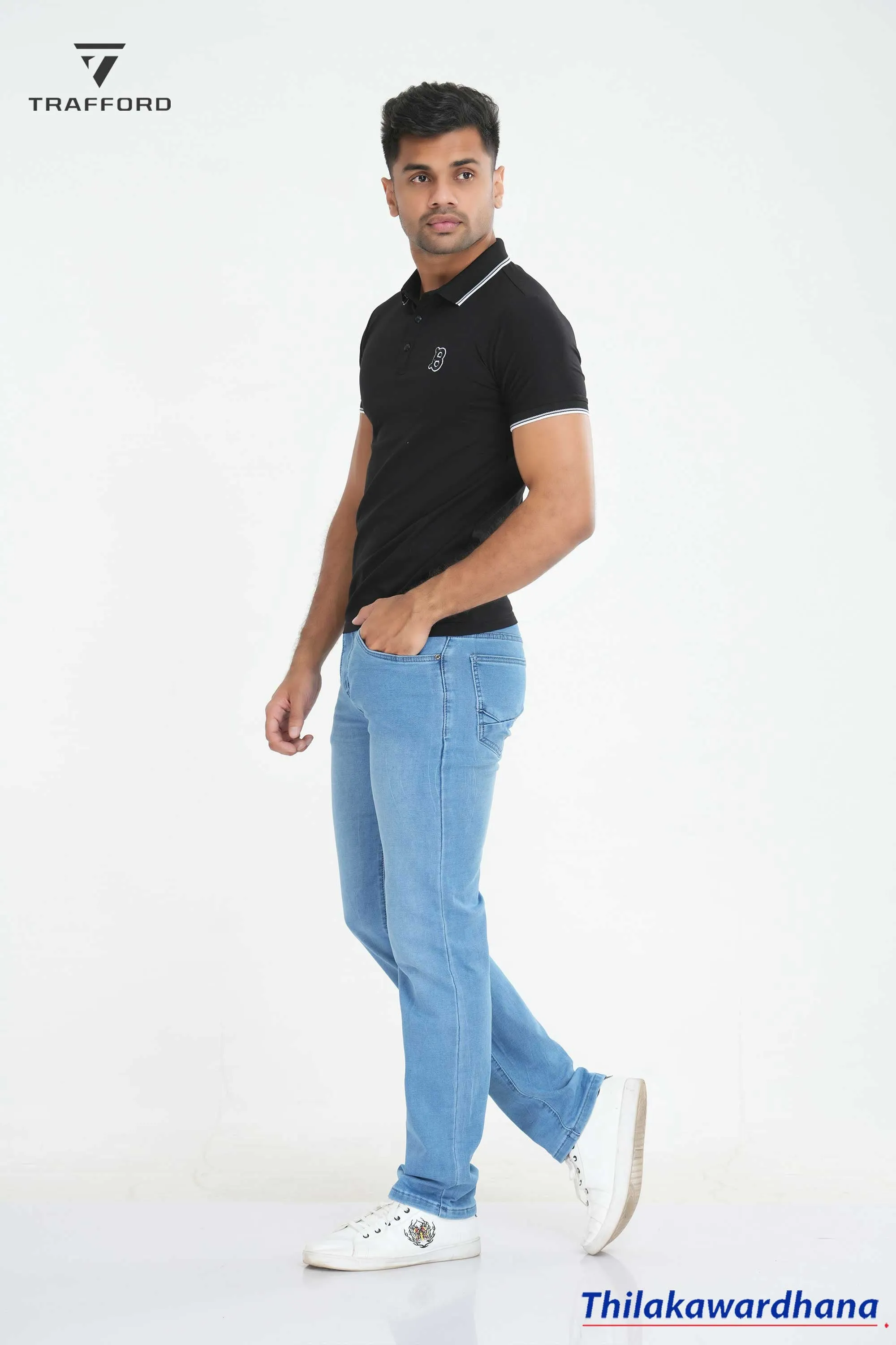 Contrast Detailed Classic Polo T Shirt
