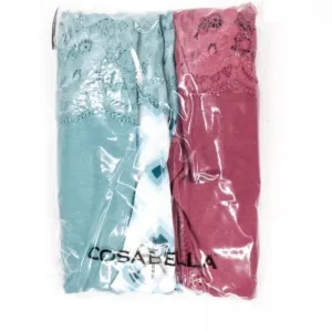 Cosabella Emergency Lingerie Bag: 2 Thongs &amp; 1 Bikini - Size 16-20 Underwear Set