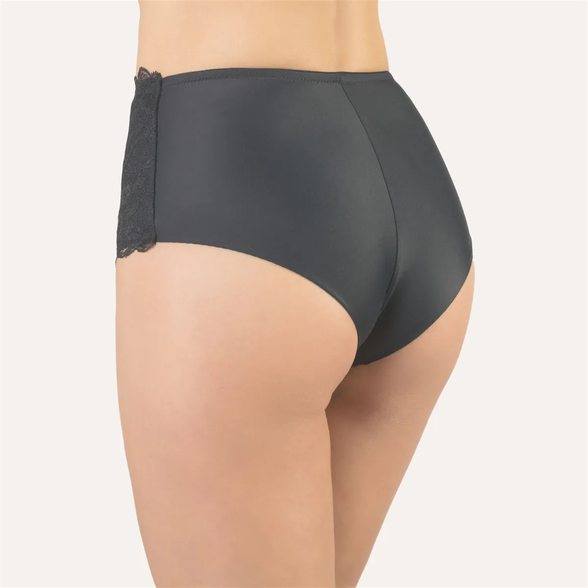 Cotton Club Cecilia High Waist Brief - Black