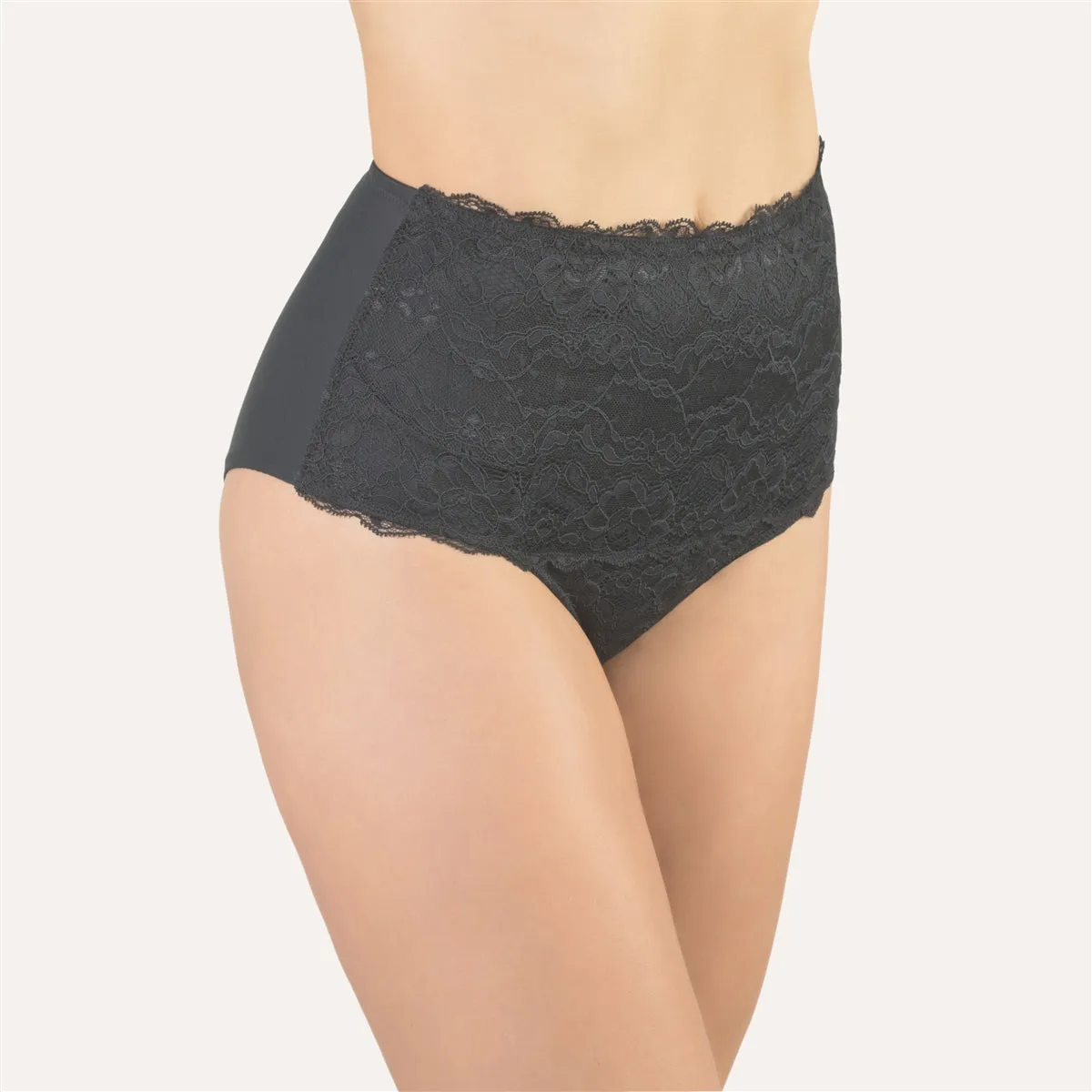 Cotton Club Cecilia High Waist Brief - Black