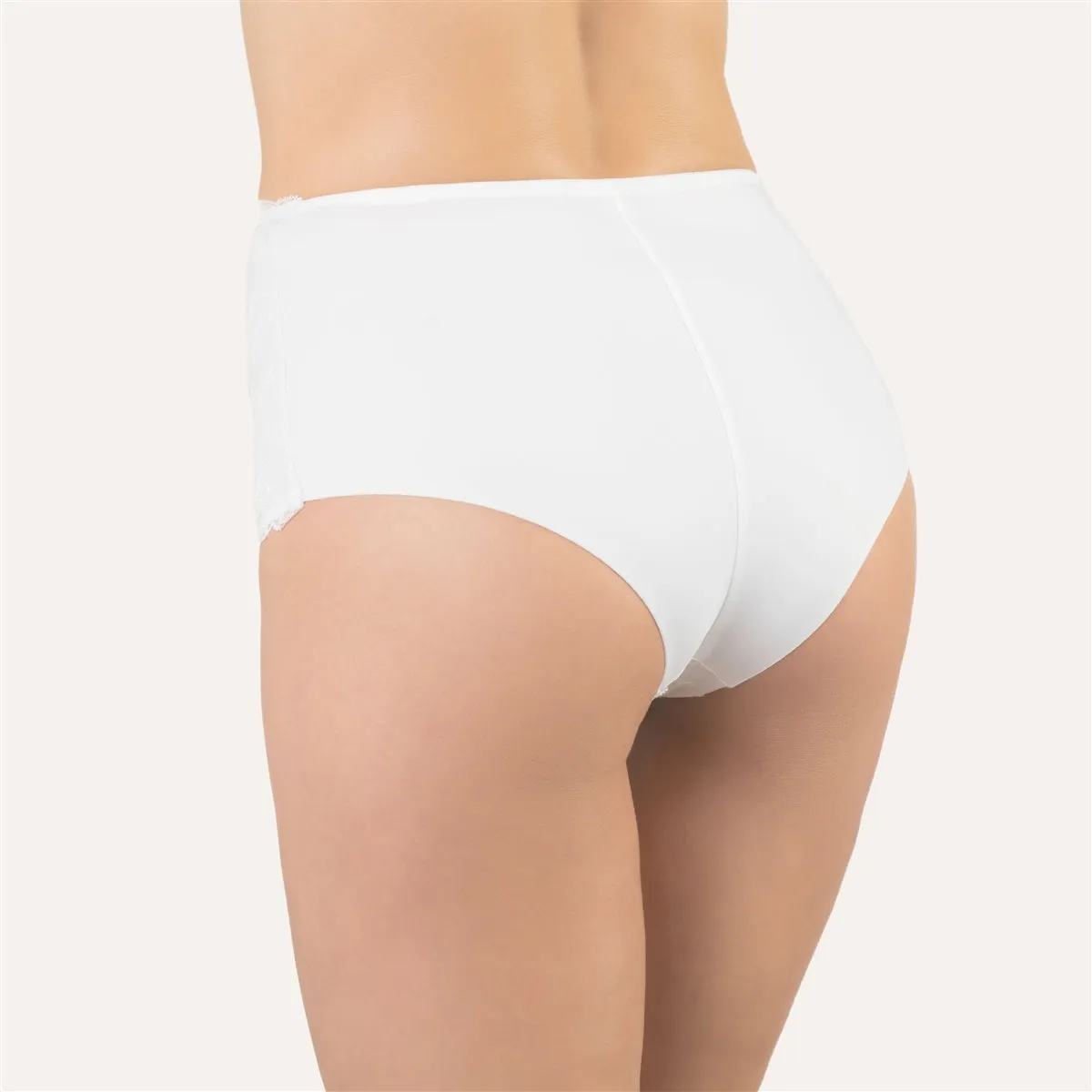 Cotton Club Cecilia High Waist Brief - White
