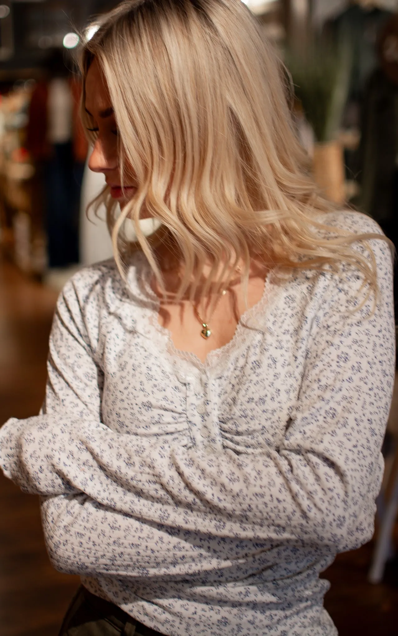 Creeping Thyme Floral Top