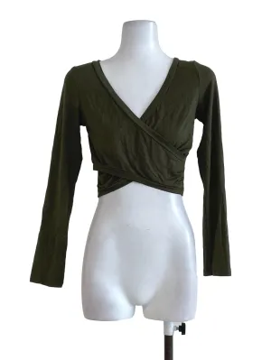 Crocodile Green Cross Layered Top