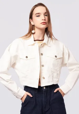 Crop Oversized Utility Denim Jacket