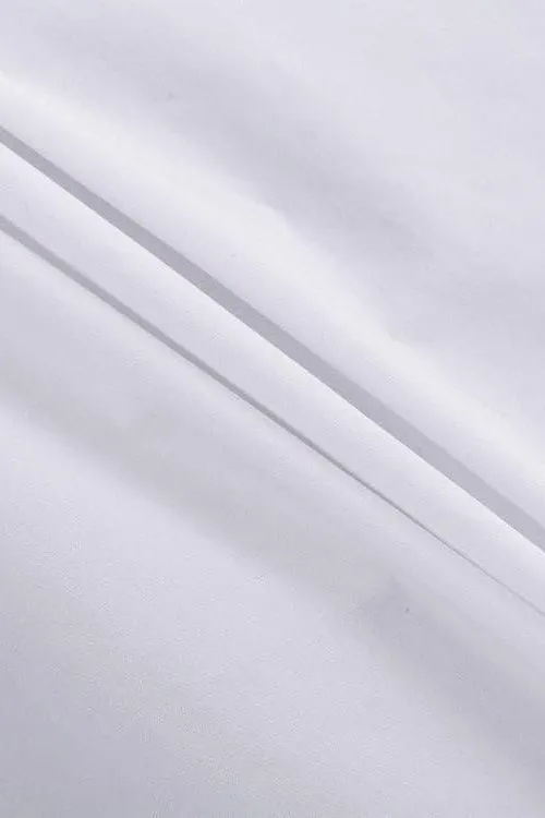 Cropped navel short white shirt