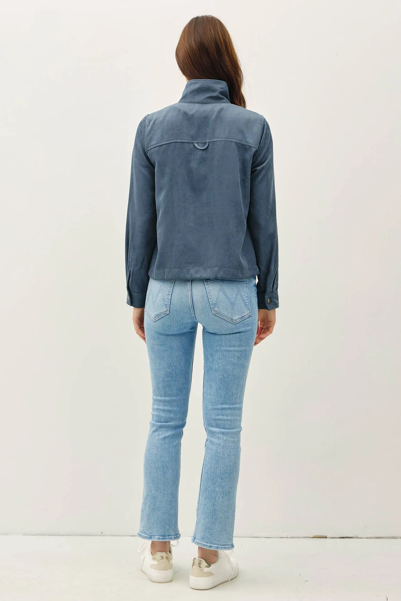 CROPPED UTILITY ZIPPER SAFARI JACKET
