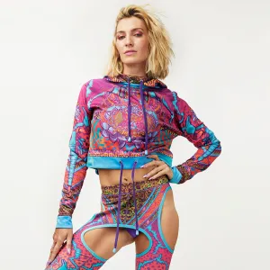 CRYPTIC FREQUENCY CROP HOODIE