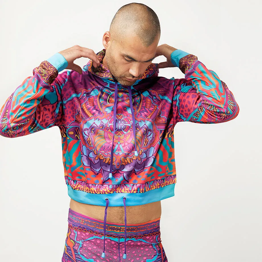 CRYPTIC FREQUENCY CROP HOODIE