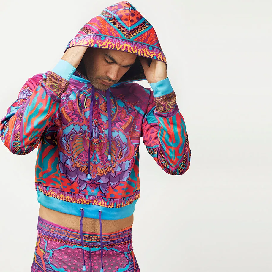 CRYPTIC FREQUENCY CROP HOODIE