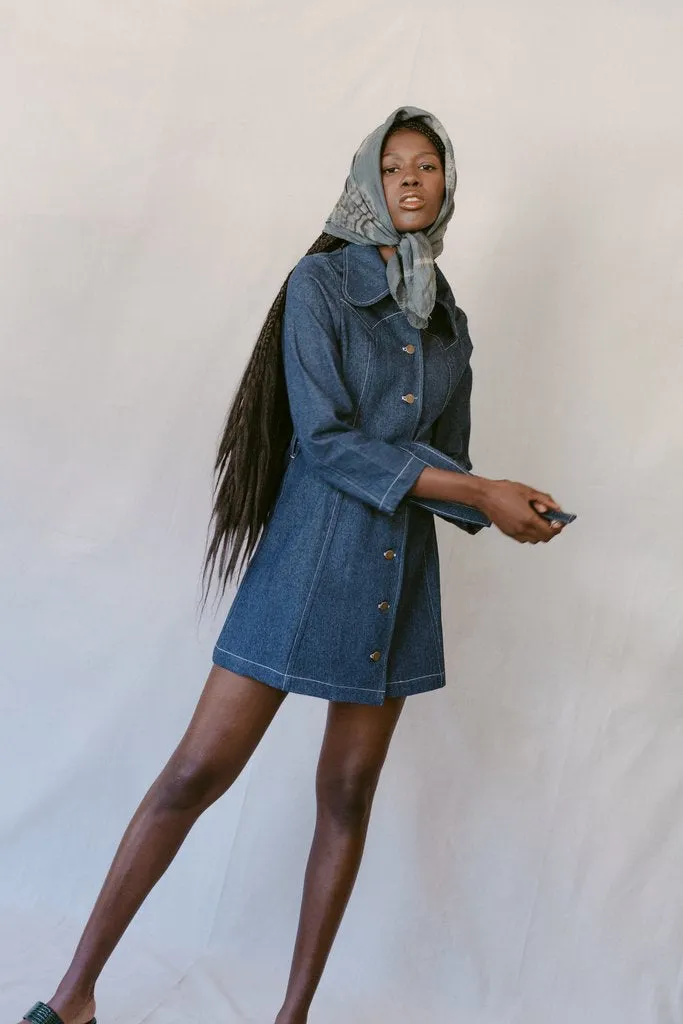Denim Trench Jacket Dress