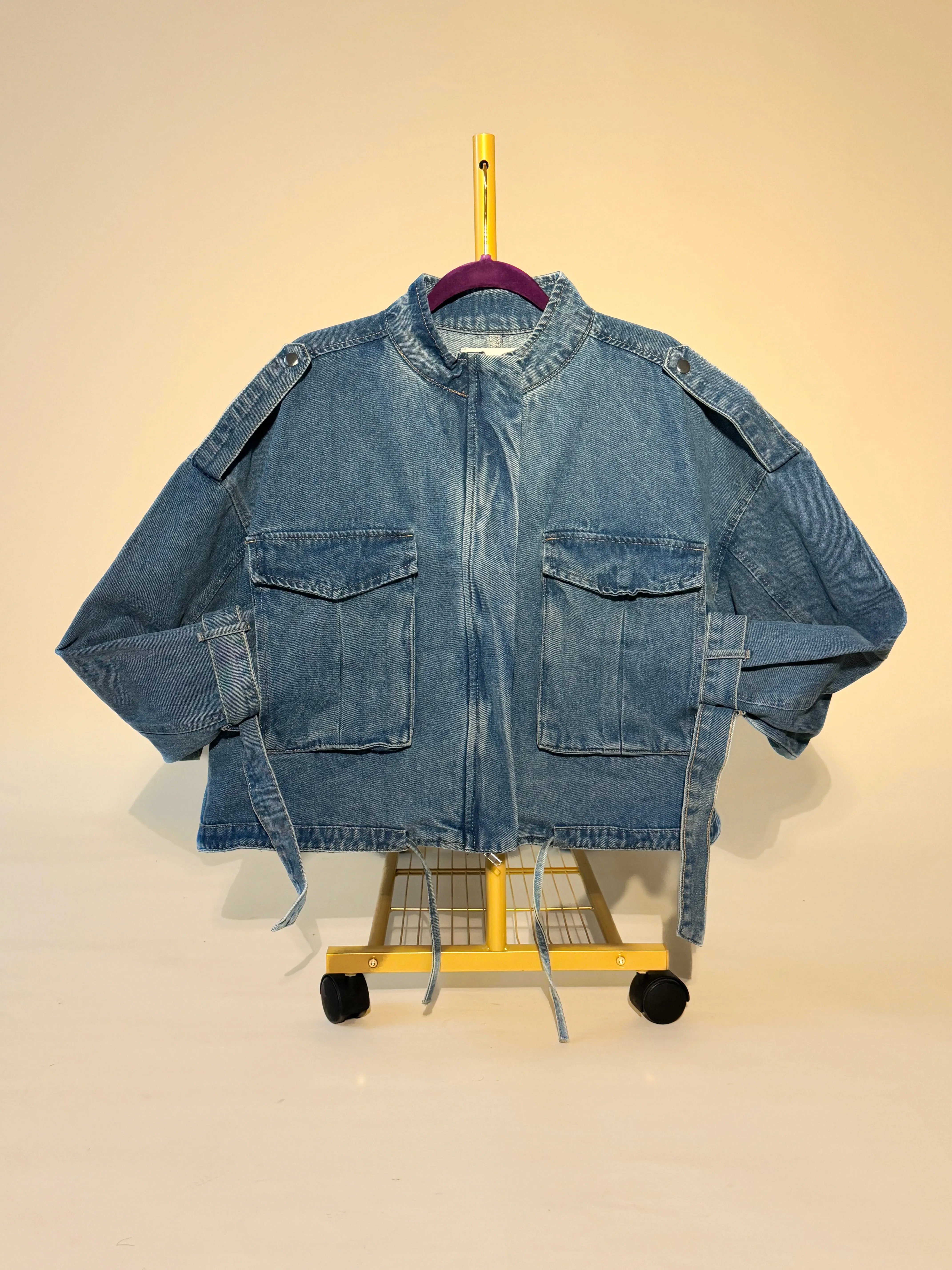 Denim Utility Jacket-Denim