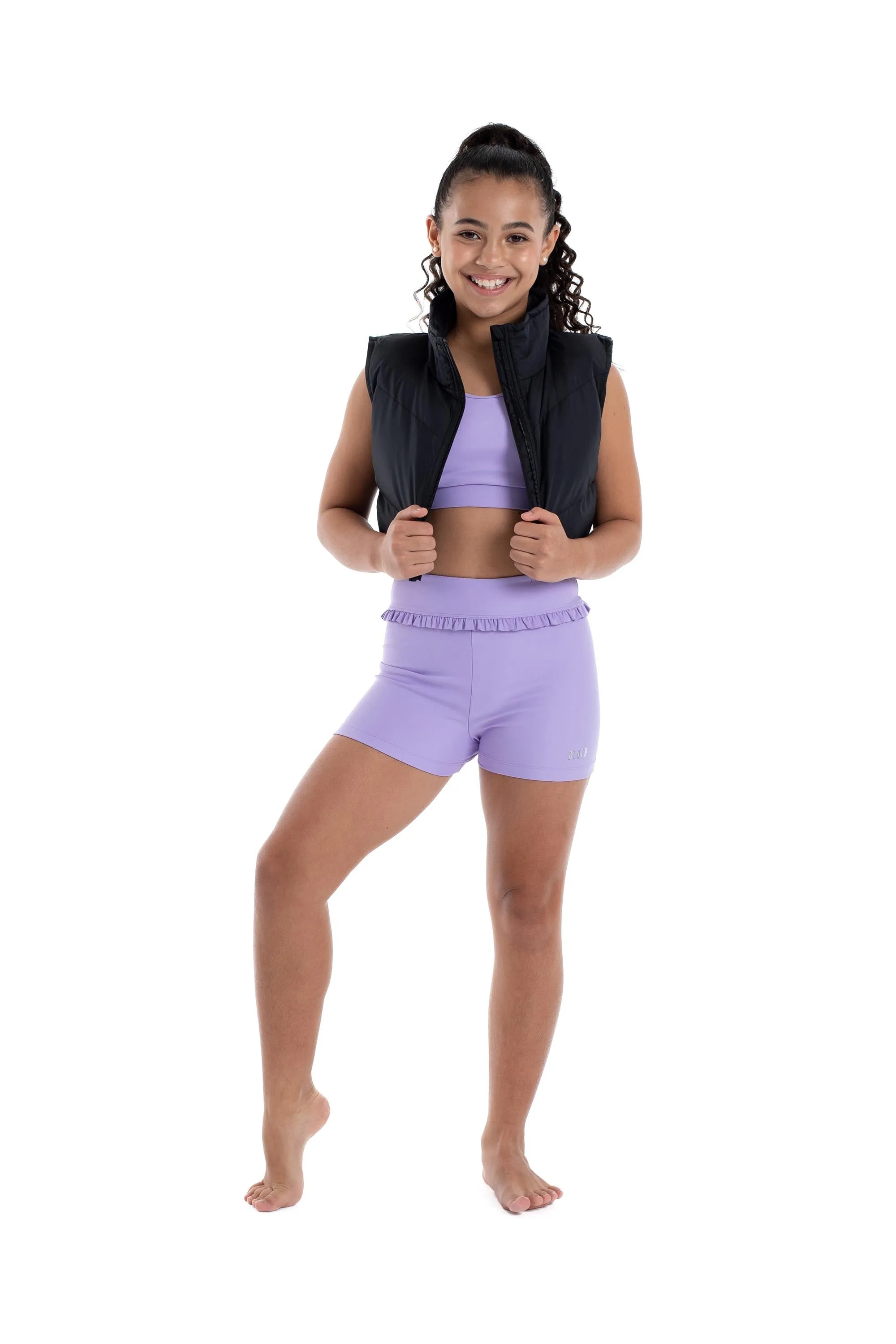 DFM1839G4 - Bloch X Flo Active Tina Frill Girls Shorts