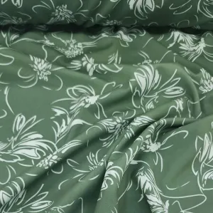 Digital Floral Fabiana Fabric Moss Green 150cm