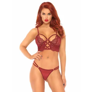 Do Me Right Bra Set - Burgundy