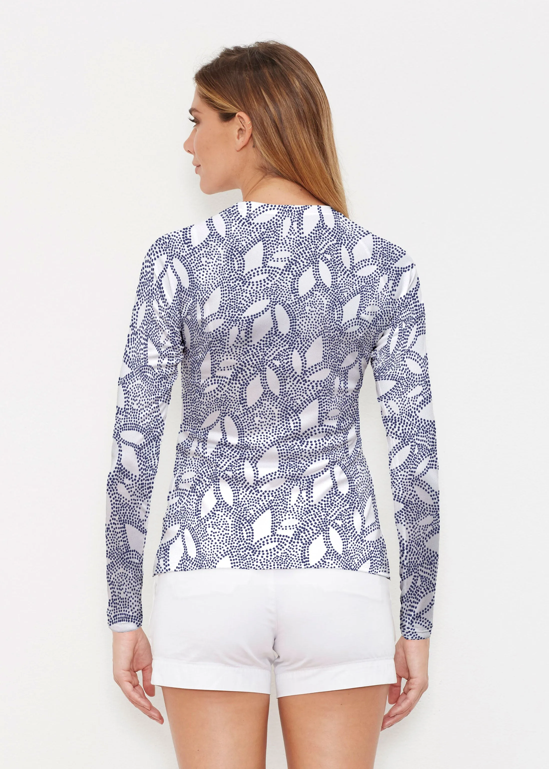 Dottie Combo Navy (7688) ~ Long Sleeve Rash Guard