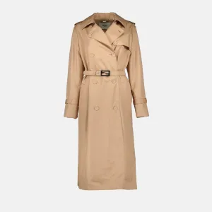 Double-Breasted Beige Trench Coat