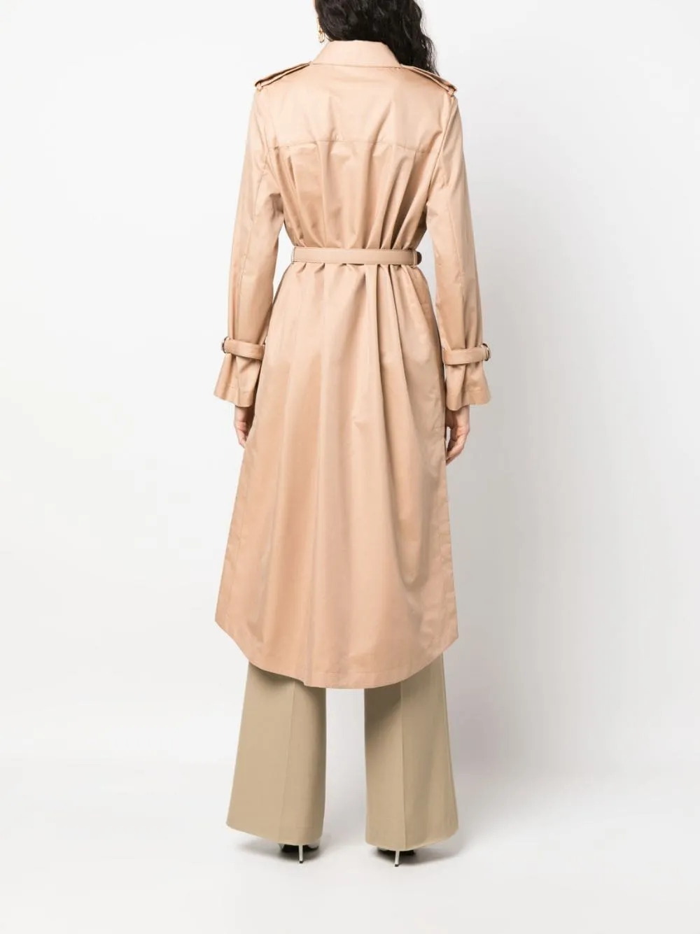 Double-Breasted Beige Trench Coat