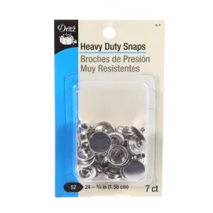 Dritz Heavy Duty Snaps 7ct Nickel