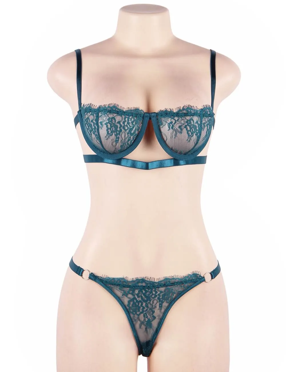 Egypt High Quality Beautiful Lingerie Lace Bra Set With Steel ring