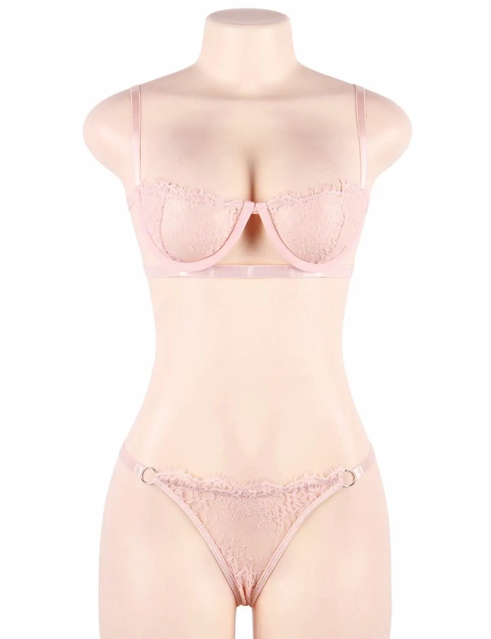 Egypt High Quality Beautiful Lingerie Lace Bra Set With Steel ring
