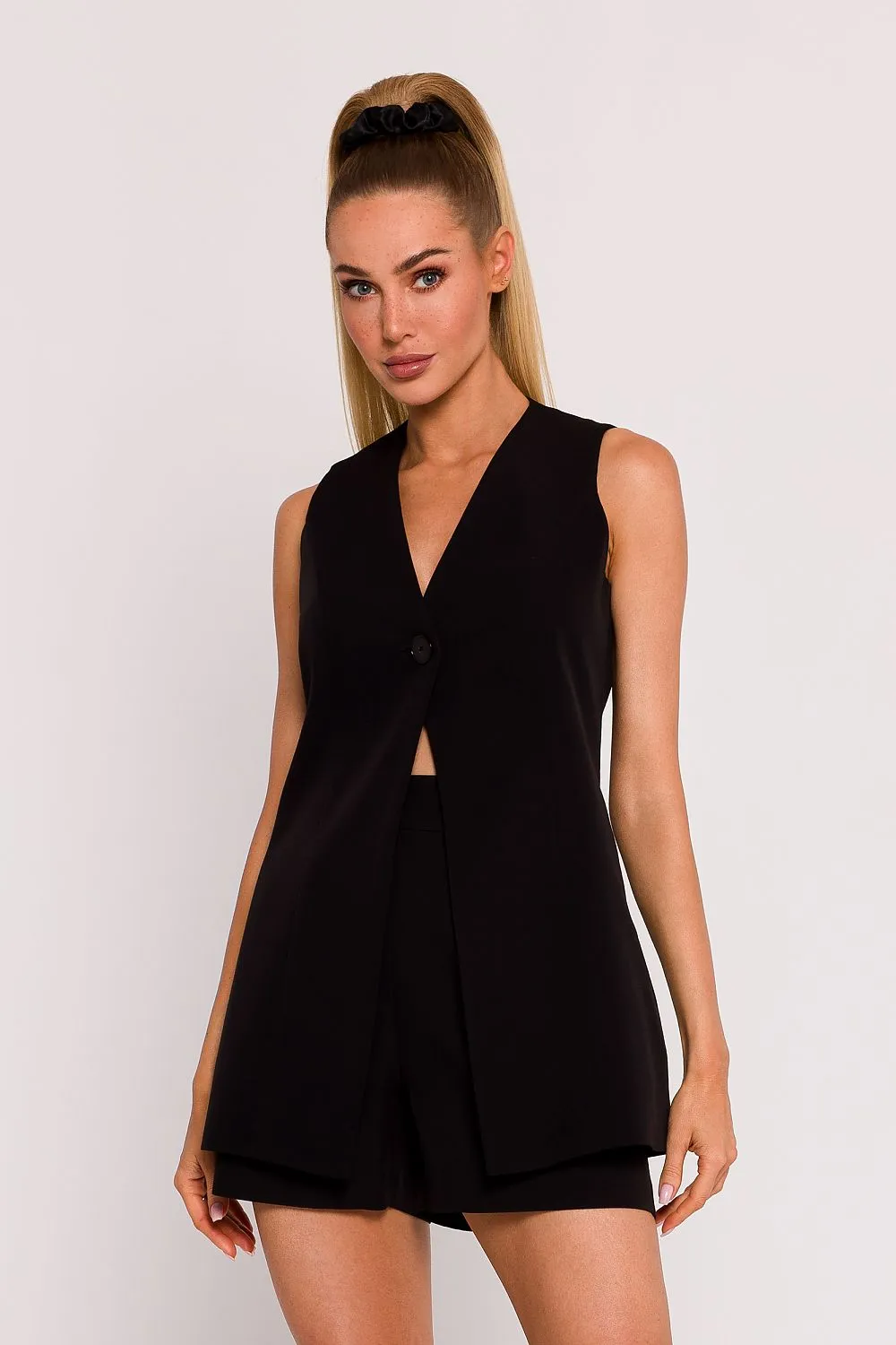 Elegant V-Neck Tailored Gilet